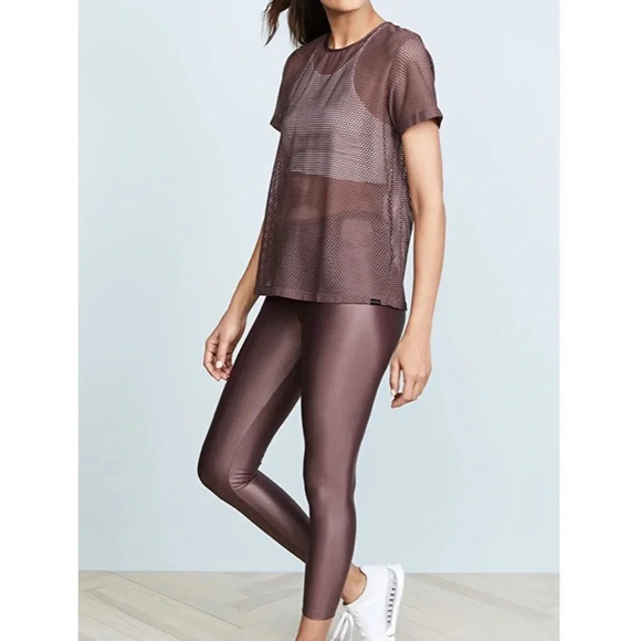 KORAL NEW Lustrous High Rise Shiny Ankle Leggings